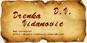 Drenka Vidanović vizit kartica